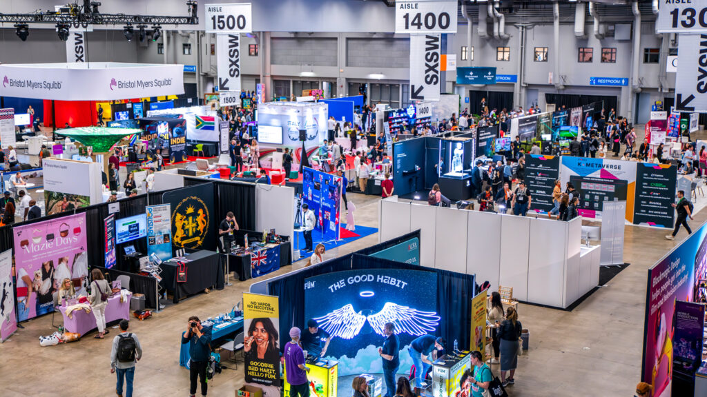 2024 SXSW Expo Aerial Shot – Photo by David Brendan Hall　展示会の様子