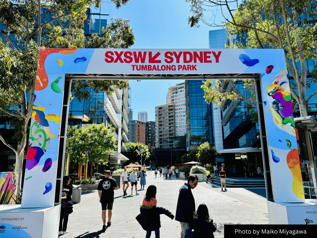 SXSW Sydney 2023 にてハーバー近くのTUMBALONG PARK - Photo by Maiko Miyagawa