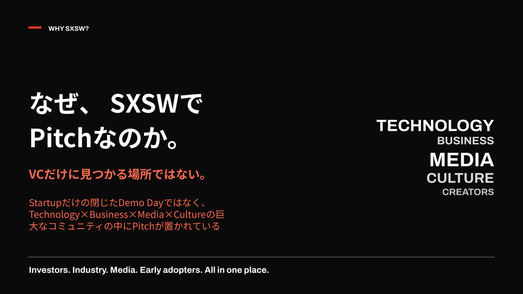 なぜSXSW Pitchなのか